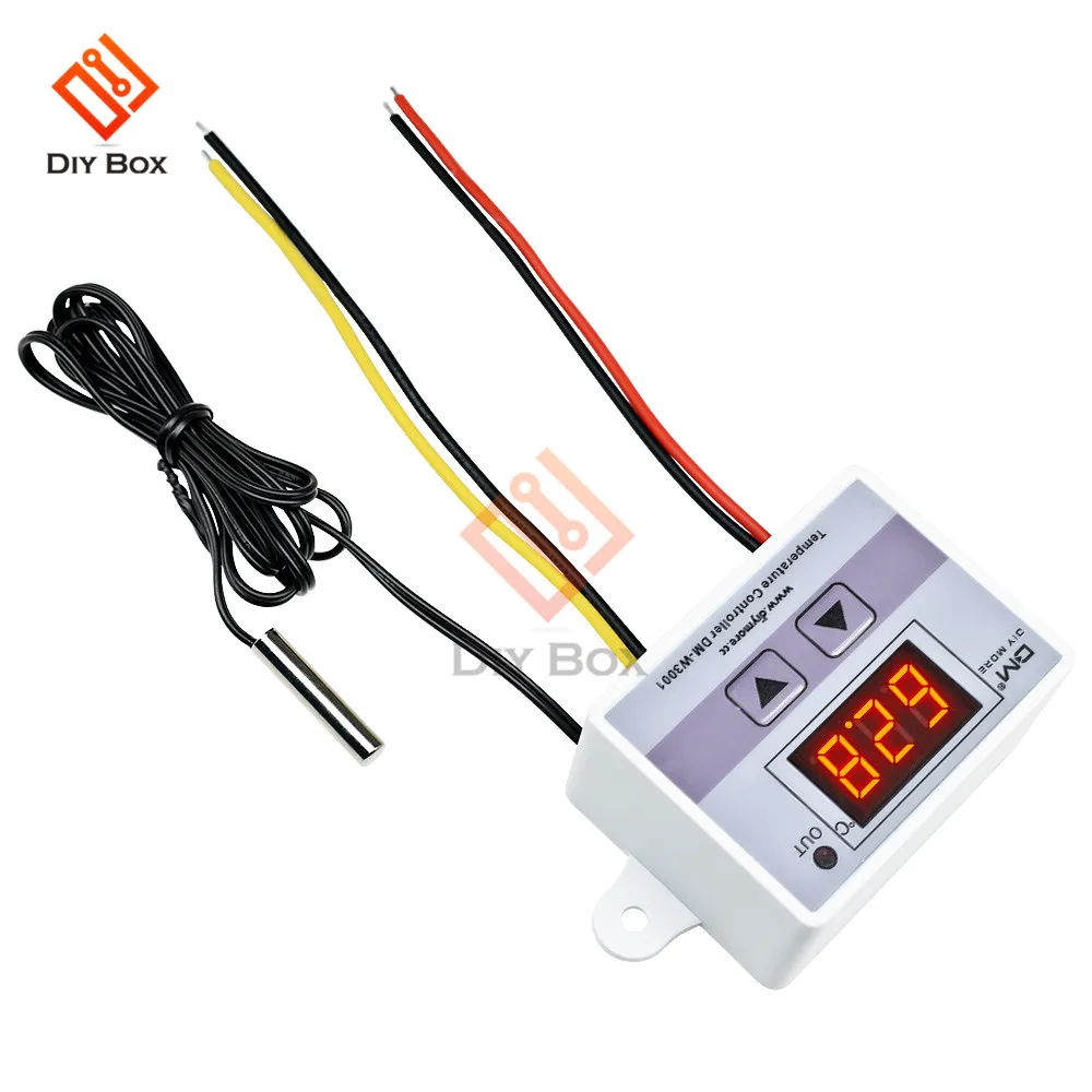 

W3001 Temperature Controller Digital LED AC 90-250V 110V 220V Thermometer Thermo Controller Switch Probe Max 10A NTC10K XH-W3001