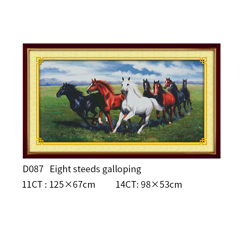 Cross Stitch D087 Радость воскресенье штамп вышивки крестом Наборы для вышивания канва лошадь вышивка крестом картины DMC с принтом холст 14ct DIY ручной работы - Цвет: Cross Stitch D087