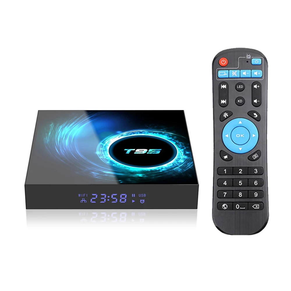 

Android 10.0 T95 Smart TV Box Allwinner H616 Quad Core 2.4G Wifi 6K Set Top Box Mini Media Player TV Receiver