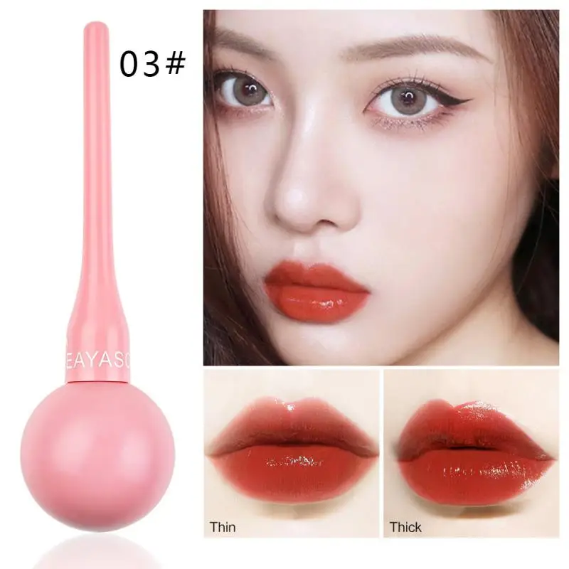 Lollipop Lip Glaze Tint Pump Crystal Waterproof Gloss Niche Small Pepper Stain Moisturizing Sexy Flash TSLM1 |