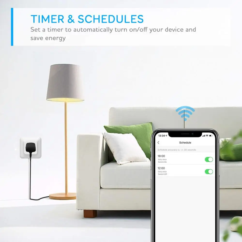 

wifi Smart wall socket EU power outlet 16a Energy Monitoring timer Switch Voice Control Compatible Alexa Google IFTTT smart life