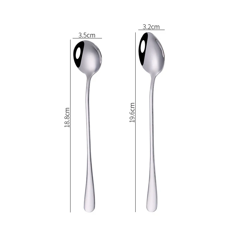 

Stainless Steel Coffee Spoon Long Handle Ice Cream Dessert Tea Spoon For Picnic Drinkware Tableware Kitchen Tools And Gadgets