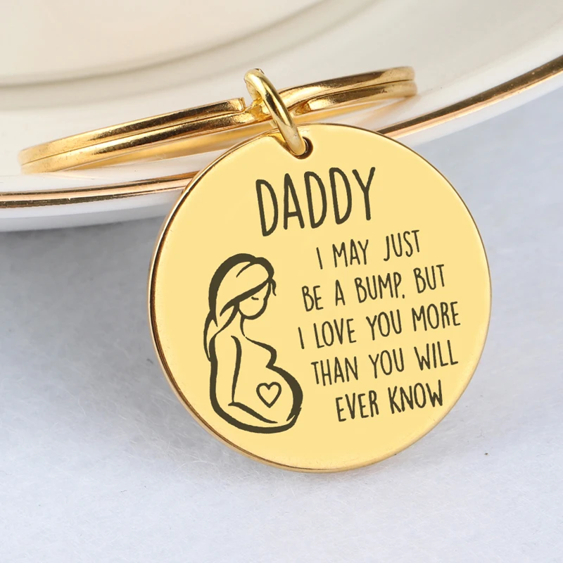 Брелок с надписью To Be A Dad возможно я просто шишка но люблю тебя больше чем ты