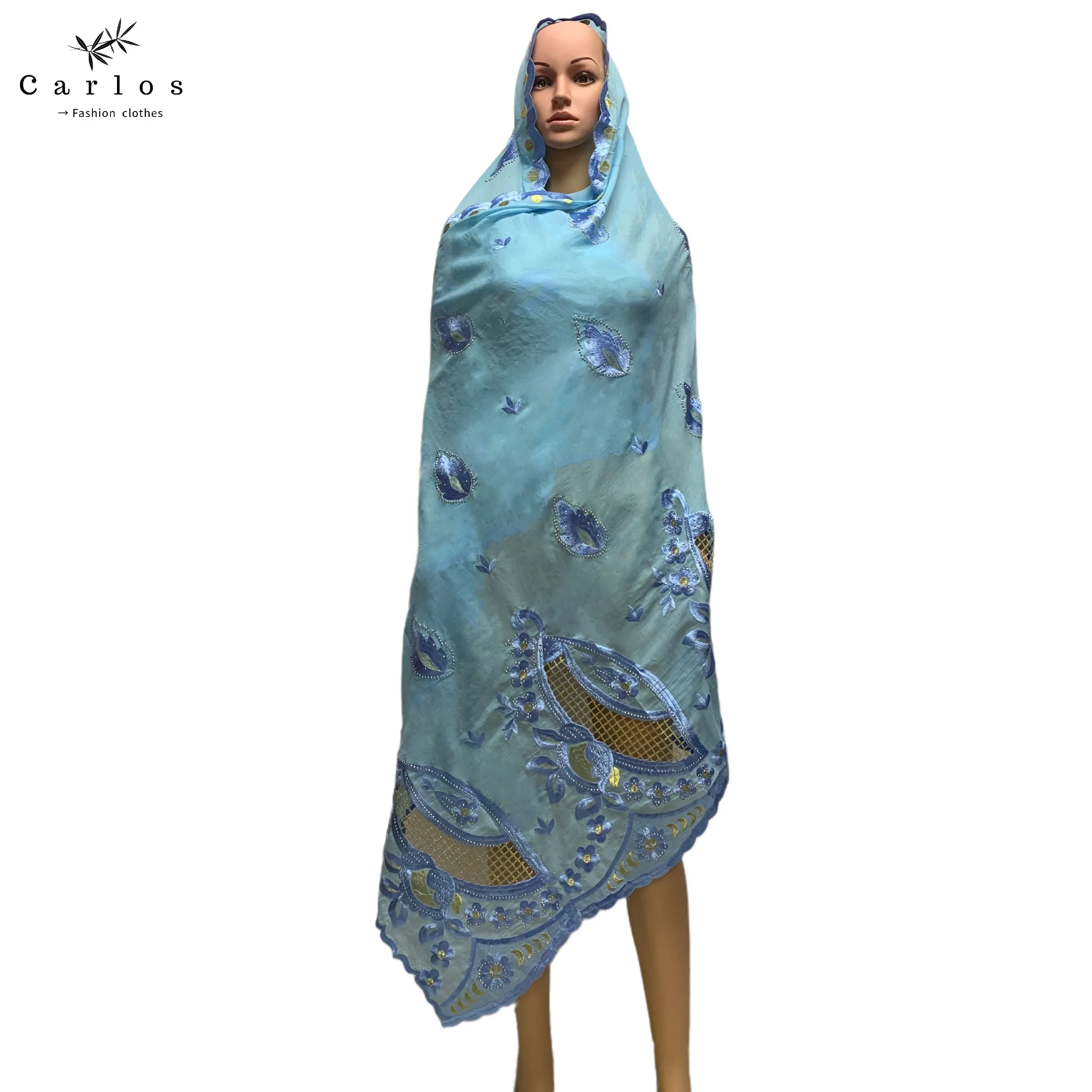 Лидер продаж шарф из 100% хлопка Африканский женский хиджаб стандартная оптовая