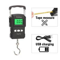 usb charging 75kg x10g 1m tape scale electronic luggage weighing scale weighs suitcase bag baggage digital hanging hook scale