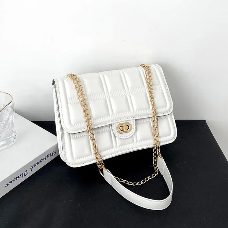 

2021 Новый Наплечная Сумочка с ремешком на цепочке блестящая искусственная кожа, через плечо, сумки для женщин с маленькой защелкой, дизайнер...