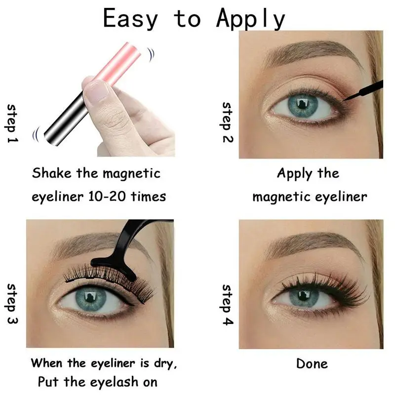 

7 Pairs Magnetic Eyelashes Curler Set Long 3D Magnetic Lashes False Makeup Lashes Dramatic Eye Eyelashes Thick Volume Natur U1O6