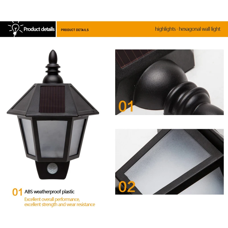 Водонепроницаемый инфракрасный светильник с датчиком движения и солнечной