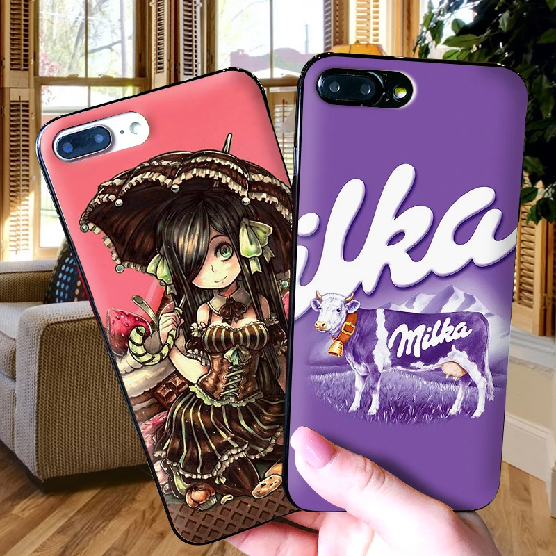 Шоколад для iPhone X XR XS MAX Мягкая силиконовая задняя крышка Apple 8 7 6 S Plus чехол