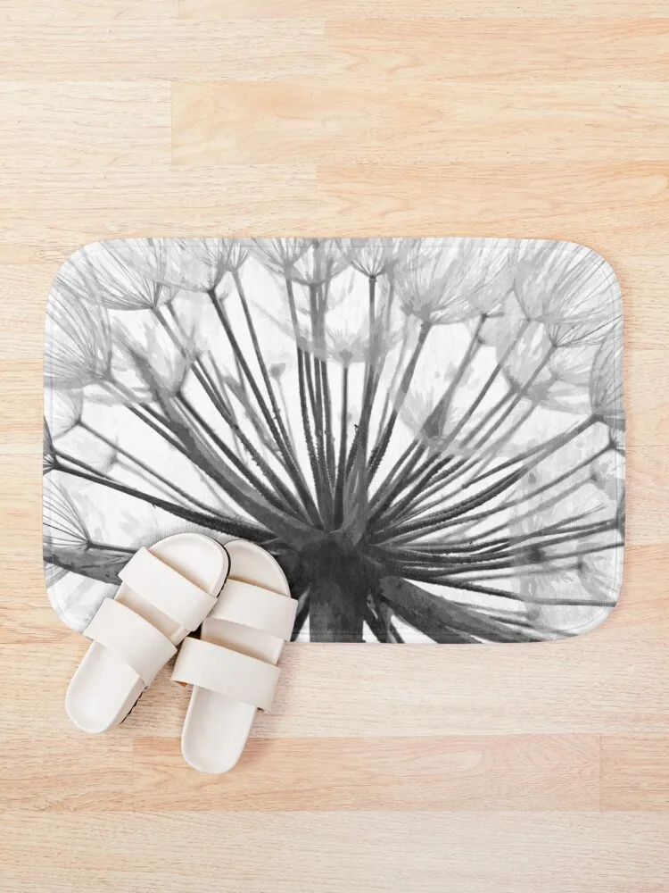 Черно-белый коврик для ванной с изображением одуванчика Набор ковриков комнаты