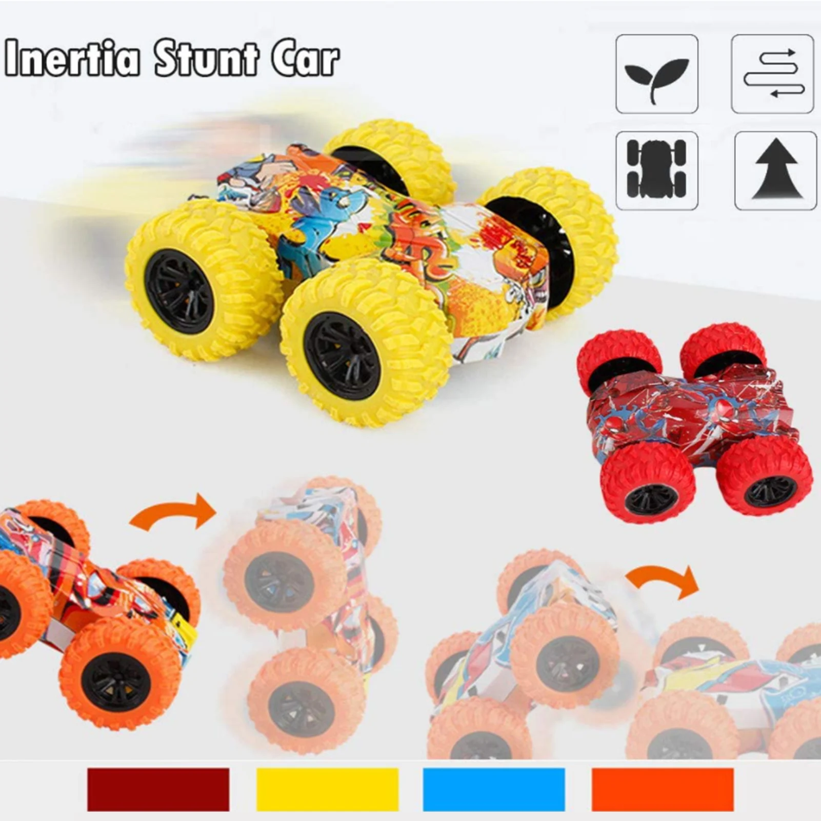 

Double-sided Inertia ABS Model Toy Car Resistance Stunt Rolling Off-road Vehicle Dump Truck Children's Toy Boy gifts