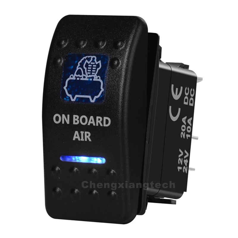 Автомобильная лодка 5 контактов вкл/выкл SPST Печатный на борту воздушный кулисный