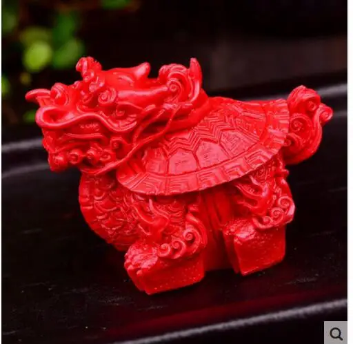 Kaiguang Zhusha auspicious dragon turtle Feng Shui's golden tortoise gives Rui a trick animals miniature figurines | Дом и сад - Фото №1
