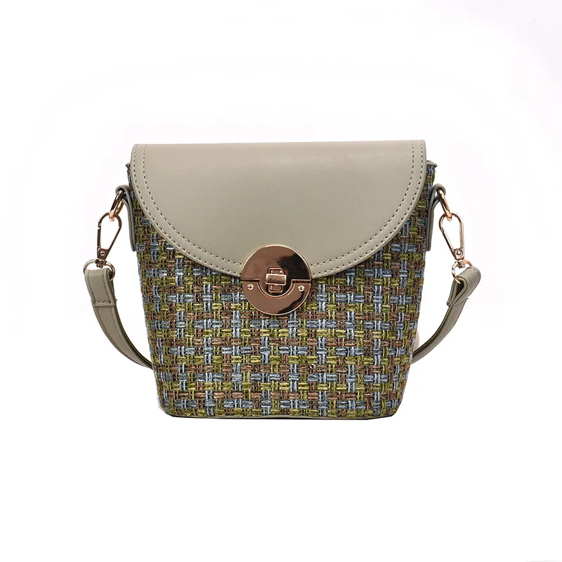 Новинка Лидер продаж Летняя женская Плетеная соломенная плетная Сумочка с