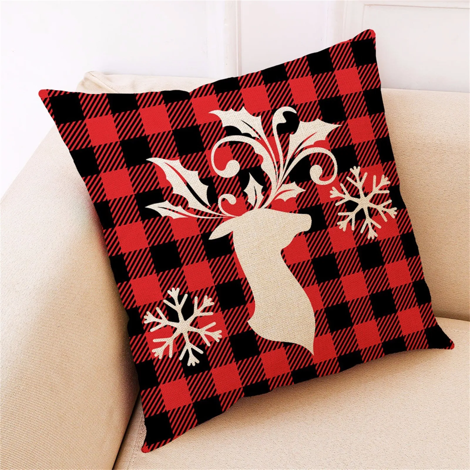 

Christmas Santa Claus Print Pillow Case Polyester Home Pillow Cover Xmas Home Decor 2021 Christmas Pillow Case Bedroom Pillowcas