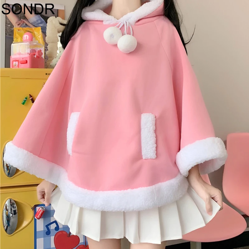 Шерстяная накидка в стиле &quotЛолита&quot кавайный пуловер для девочек женская