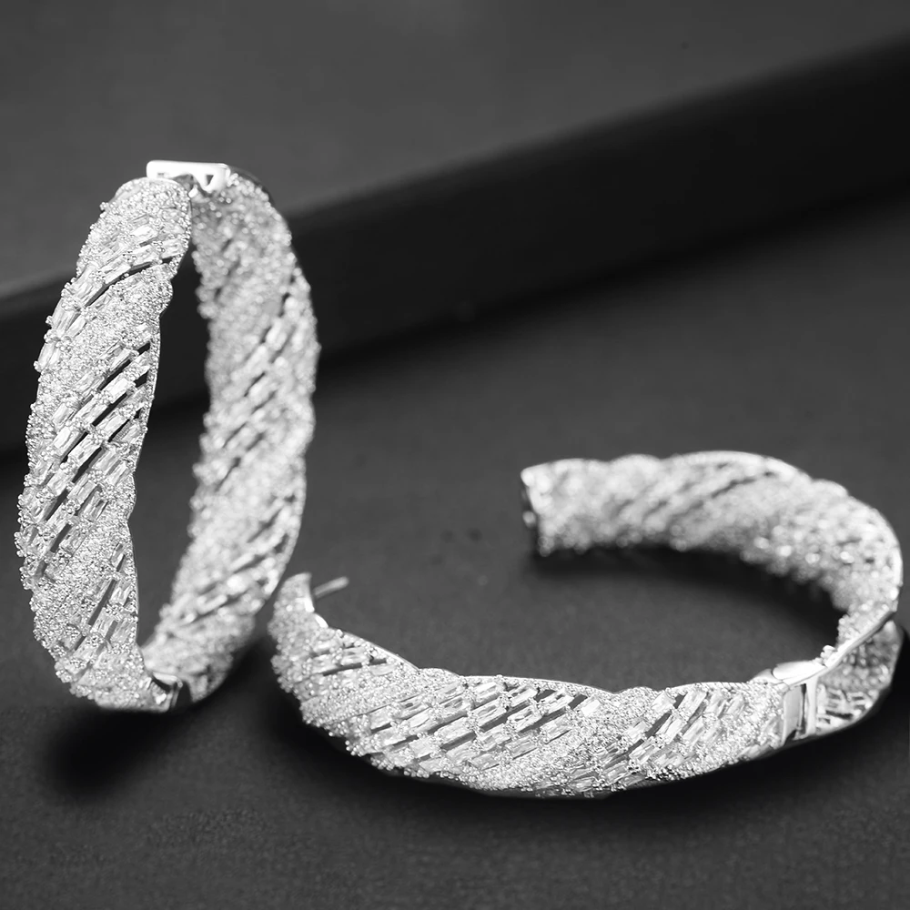missvikki Fashion Luxury Hoop Earrings boucle d'oreille femme 2019 for Women Bride Wedding Actor Model Dancer Party Show Gift |