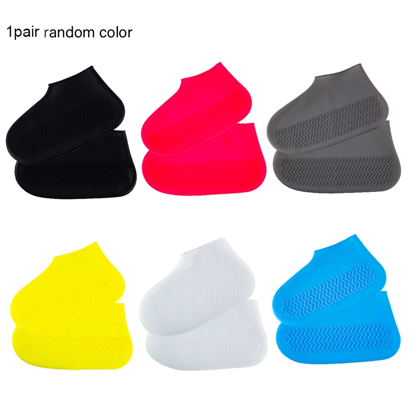 

Thicken Silicone Rain Boots Waterproof Shoe Cover Unisex Shoes Protectors Transparent Non-Slip Rainproof Suit Rain Coat Women