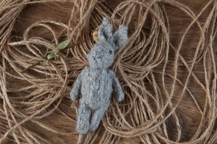 dark gray rabbit Jane Z Ann кукла ручной работы для фотосъемки новорожденных кролик девочка медведь свинья кошка реквизит для студийной съемки аксессуары - Цвет: dark gray rabbit
