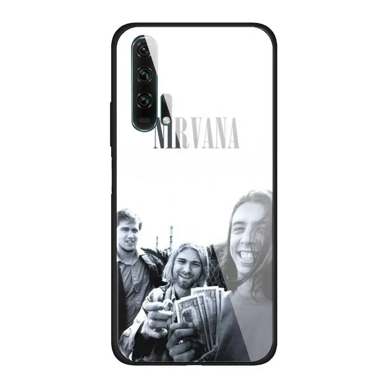 

American rock band Nirvana Phone Case For Huawei Mate 9 10 lite 20Pro&Tempered Glass Back Cover For Honor 7A 8X 9 10 V10