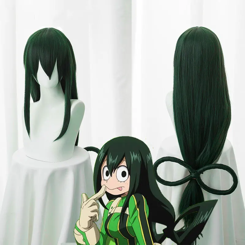 

Парик Asui Tsuyu для косплея из аниме «Моя геройская Академия»