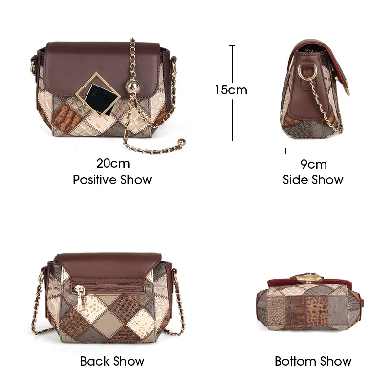 2021 Vintage Genuine Leather New Small Women's Shoulder Crossbody Bag Spring Summer Bucket Diamond Lady Classic Flap Purses