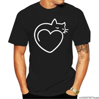 cat heart meow funny mens t shirt