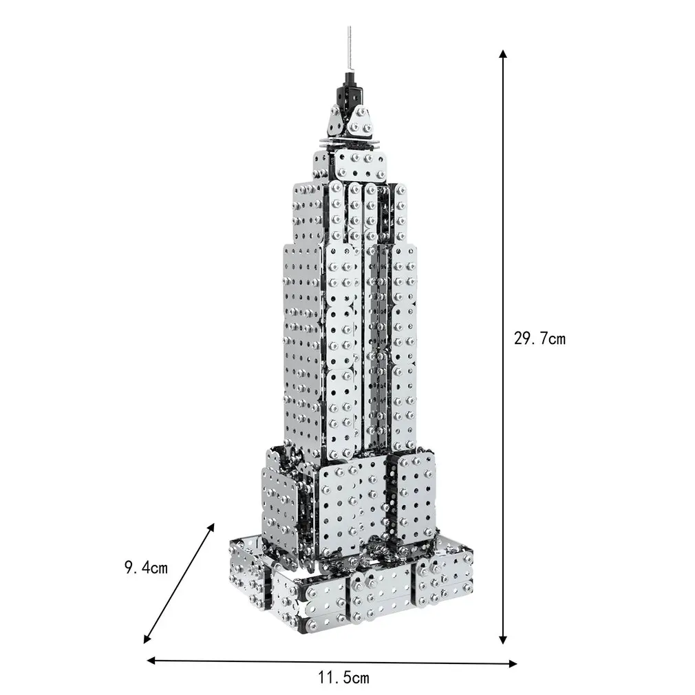 

582Pcs ECHL Engineer Model Building Blocks Brick Set Stainless Steel 3D Metal Puzzle Model Building Blocks Toys for Children