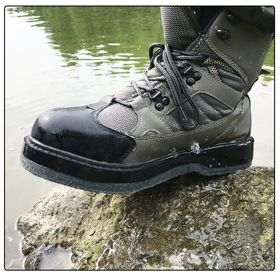 

Fly Fishing Waders Outdoor Hunting Wading Boots Upstream Anti-Slippery Felt or Rubber Sole Rock Fishing Shoes The Fishing Outfit