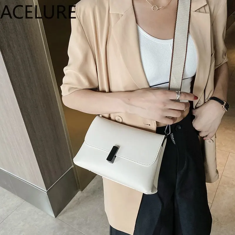 

ACELURE Simple Style Fashion Shoulder Bags for Women Soft PU Leather Cover Messenger Bags Ladies Shopping Purse Ladies Hanbags