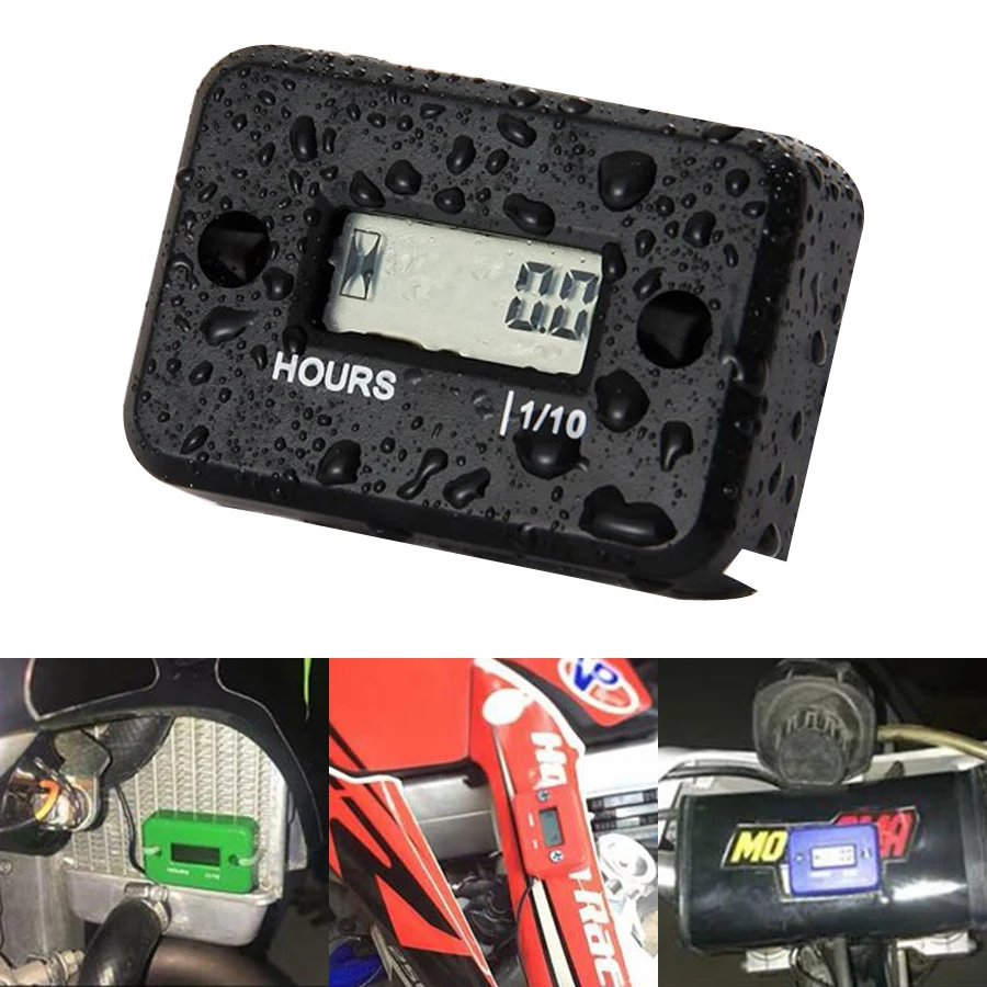 1 Pcs LCD Waterproof Digital Tach Hour Meter Counter For ATV Motorcycle Instruments Snowmobile Gasoline Boat Generator Bike | Автомобили и