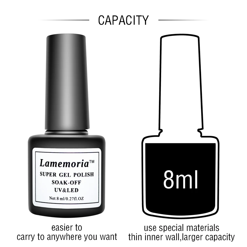 8ml Gel Nail Polish Red Pink Series Soak Off UV/LED Nail Gel Varnis Manicure Semi Permanent Nail UV Gel Lacquer Primer Base Coat