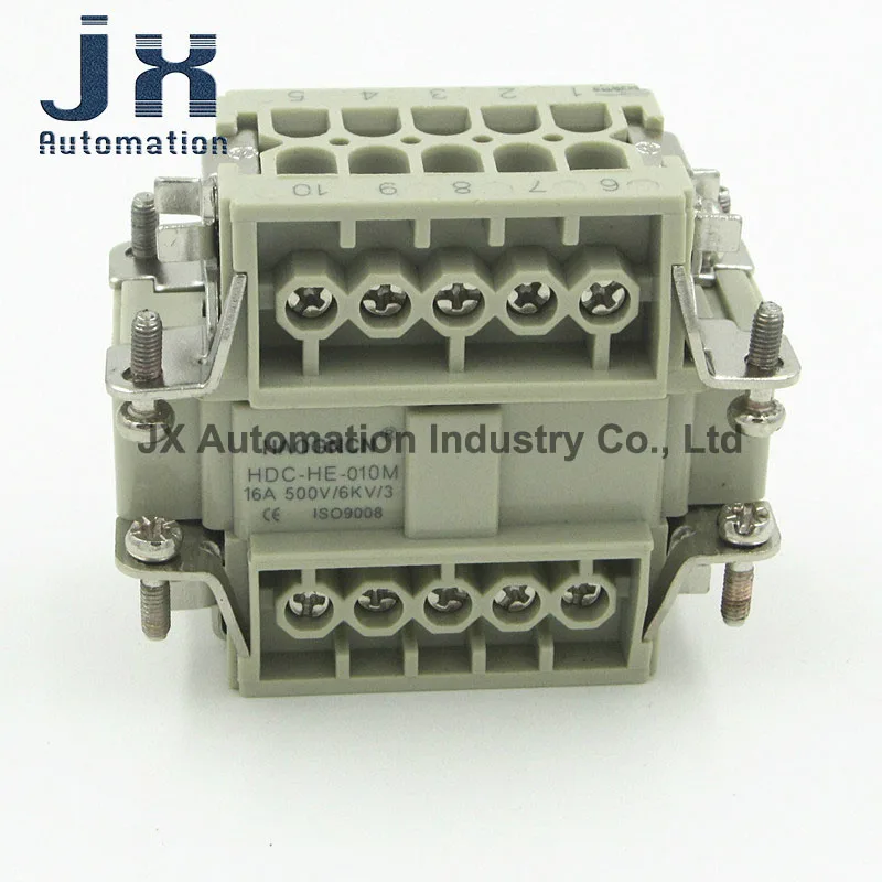 HAOGNCN Connector HDC-HE-010-M/F 10-core Hot Runner 16A Rectangular Connector