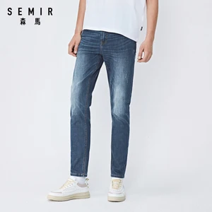 Джинсы SEMIR мужские узкие, брюки-карандаш из денима, модные повседневные штаны для мужчин на осень