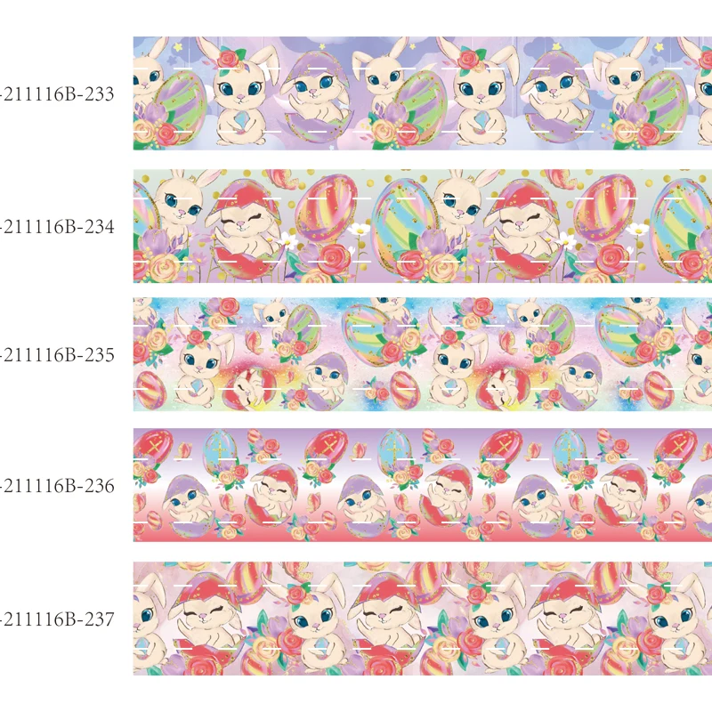 

Promotional Easter foe elastic bands, 16-75mm bunny egg happy Easter ribbon