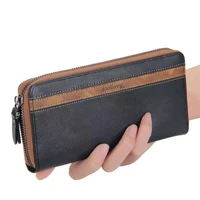 simple fashion mens long clutch bag korean casual mens long purse multi card zipper mobile wallet