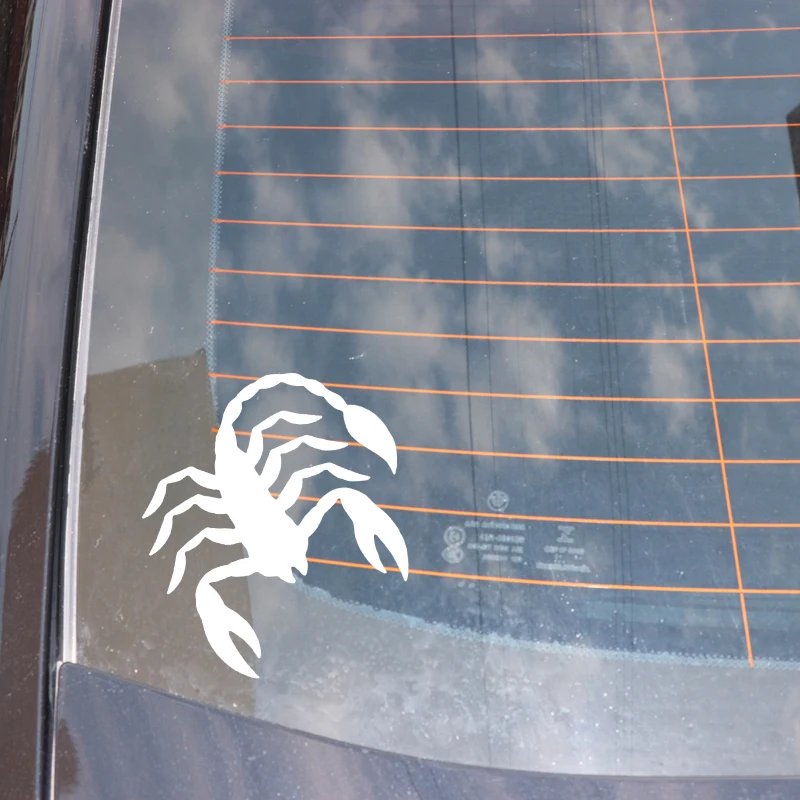 

YJZT 13.5CM*15.5CM Scorpion Terror Pattern Decor Car Trunk Vinyl Decal Car Sticker Black/Silver C4-2734