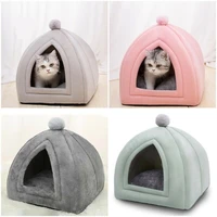 warm cat bed pet puppy cat house winter dog cat cushion mat indoor basket cave kennel nest cats products for pets kitten de gato