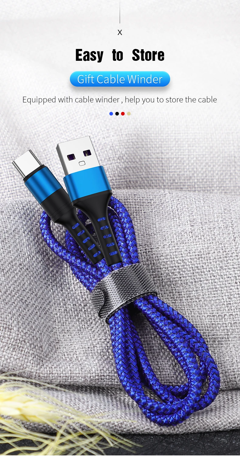 ПВХ 5А USB tipo C кабель для передачи данных huawei P30 P20 Lite Xiaomi Mi 9 samsung S10|Кабели мобильных