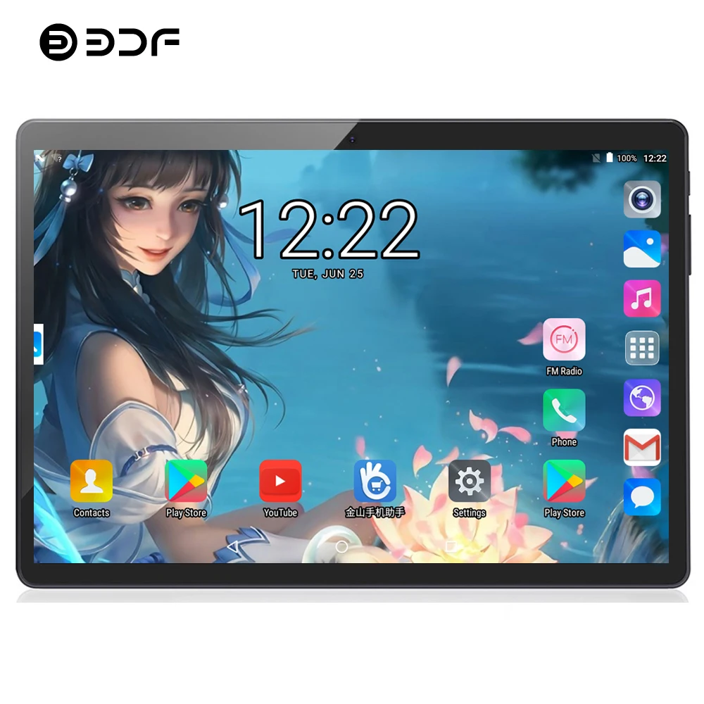 BDF 2020 планшет 10 дюймов Android 6 0 планшетный ПК Google Market 3G телефонные звонки две