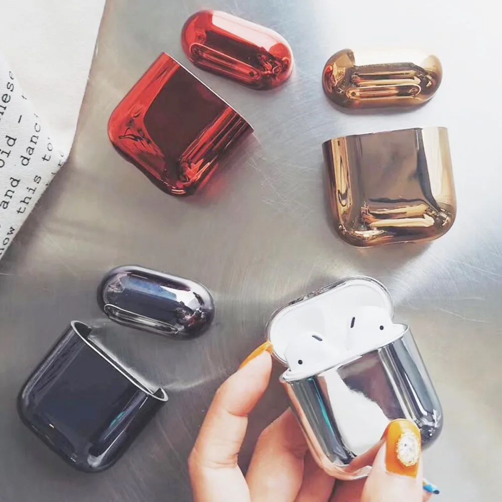 Роскошный позолоченный чехол для AirPods, модный градиентный защитный чехол для air pods 2, беспроводной чехол для наушников