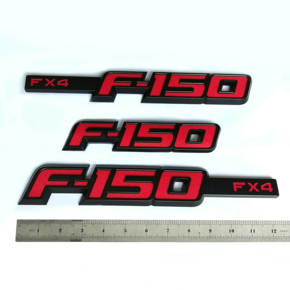 3 шт. OEM для детской эмблемы Fx4 задняя 3D Эмблема F150 черная красная | Автомобили и