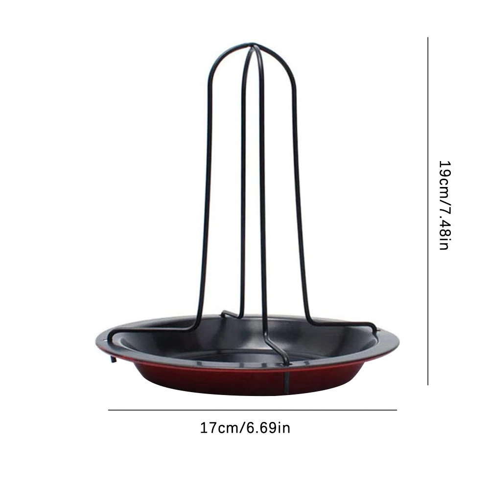 

Chicken Roaster Barbecue Holder Rack Stand Baking Pan Upright Non-Stick Cooking Tools Grilling BBQ With Bowl Accessories Tools
