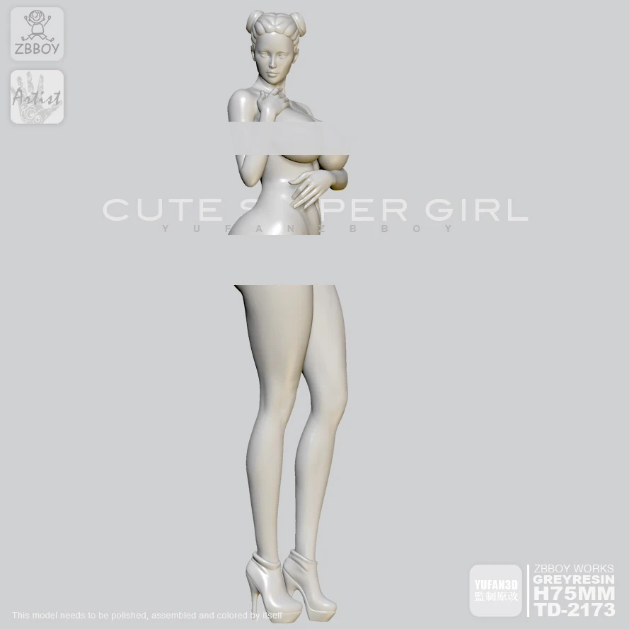 1/24 Resin Figure Kits Angel beautiful girl resin Model Self-assembled 75mm TD-2173 | Игрушки и хобби