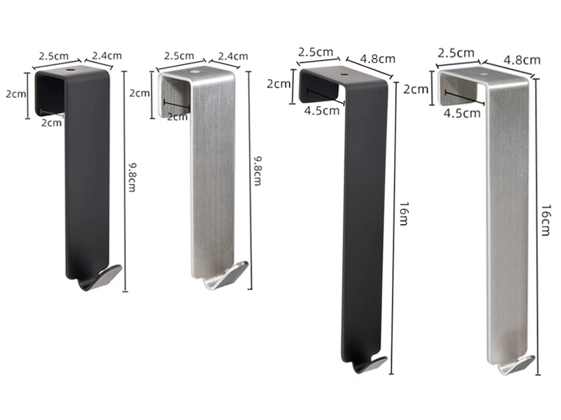 Gancho de porta moderno de aço inoxidável,