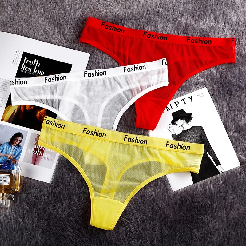 Женские сексуальные модные трусики сетчатые прозрачные ажурное дышащее нижнее