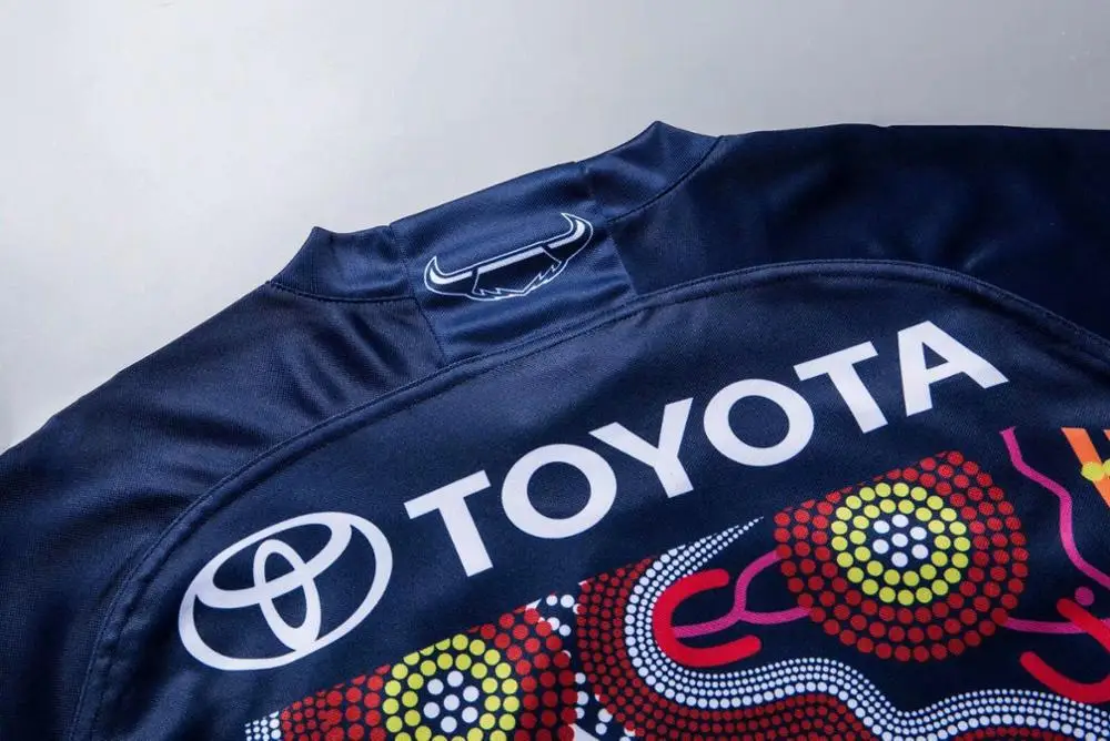 

North Queensland Cowboys 2019 Men's Replica Indigenous Jersey Rugby Jersey Sport Shirt S-3XL