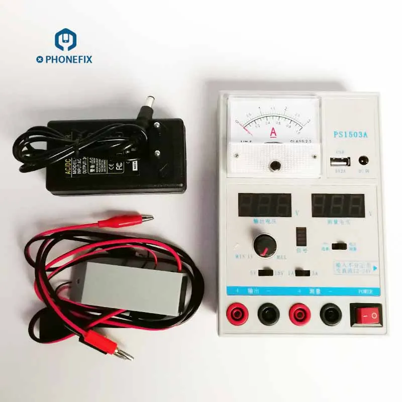 PHONEFIX мини Регулируемый цифровой источник питания постоянного тока 15 в 3A