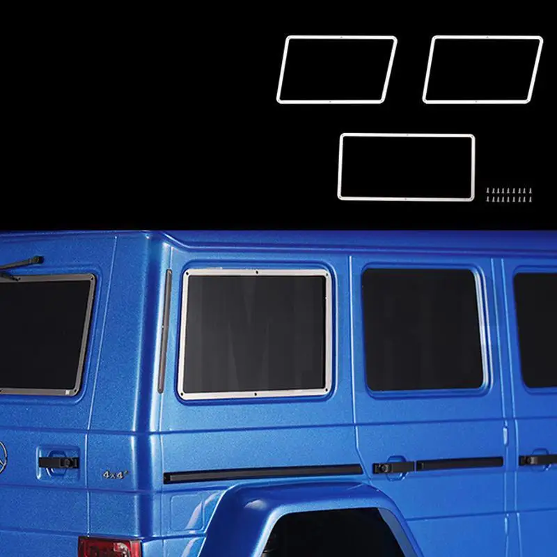 Rc Car Accessories Aluminum Window Decorative Frame Metal Window For 1/10 Simulation Climbing Car Trax Trx4 G500 Trx-4 Trx-6