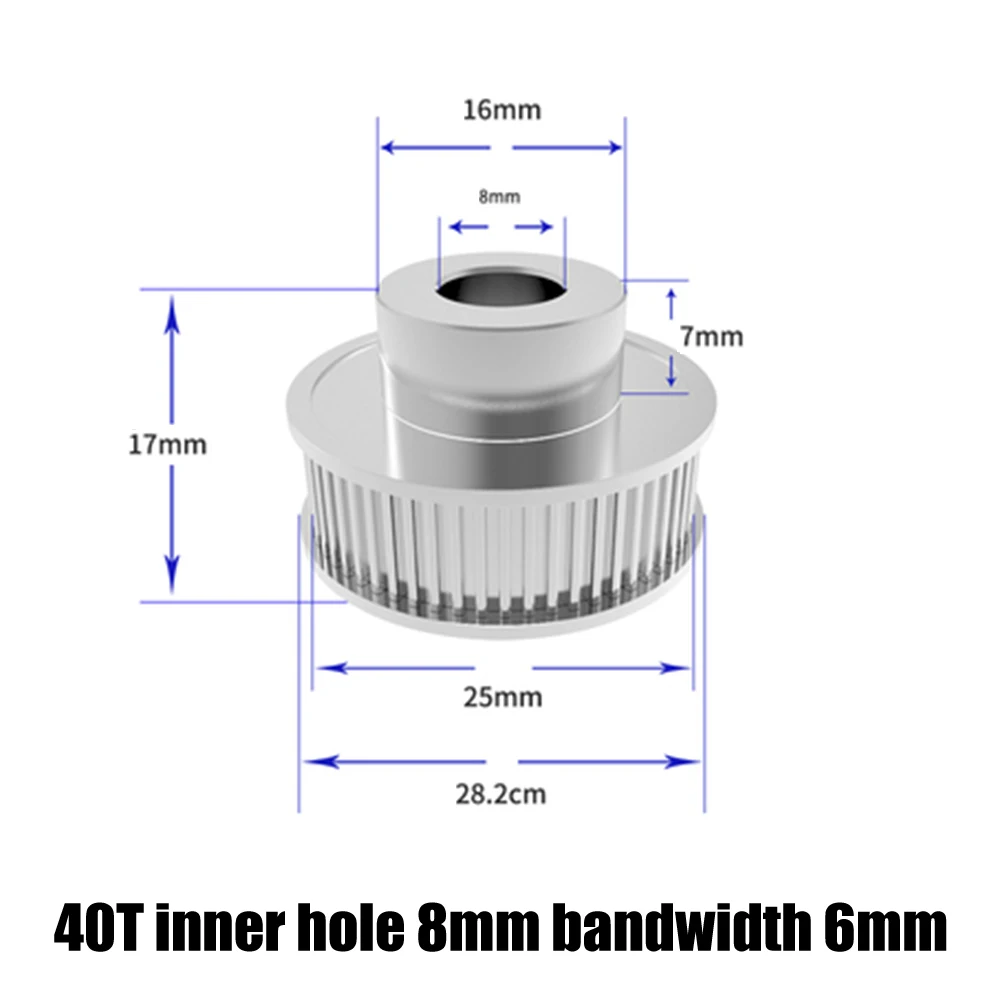 40T inner hole 8mm Gt2 зубчатый шкив 6 мм Полоса пропускания gt2 40 зуб 36 зубьев 30 зубьев Большой шкив 3d части принтера - Цвет: 40T inner hole 8mm